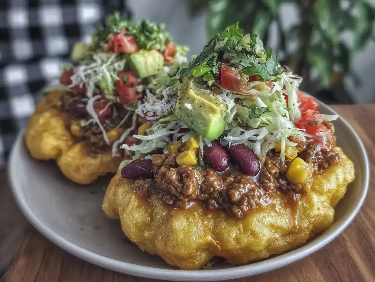 Homemade Navajo Taco Recipe with Crispy Indian Fry Bread in 30 Minutes Easy 4 Navajo taco recipe preparation steps