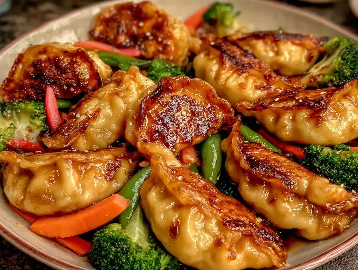 Potsticker Stir Fry Recipe Easy 5-Step Crispy Veggie Dinner 4 potsticker stir fry preparation steps