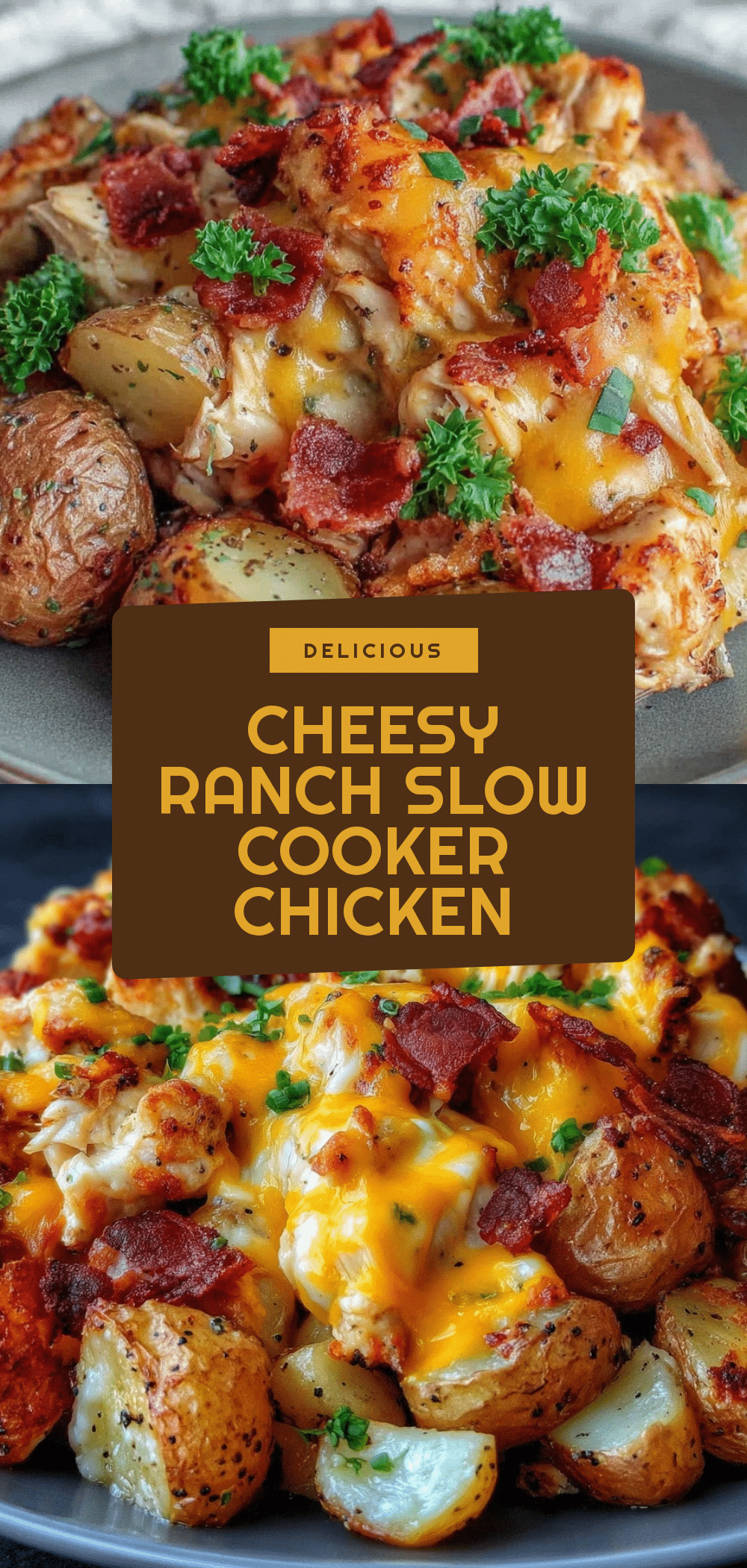 Slow Cooker Cheesy Ranch Chicken Potatoes Easy Dinner Recipe 5 slow cooker cheesy ranch chicken potatoes recipe
