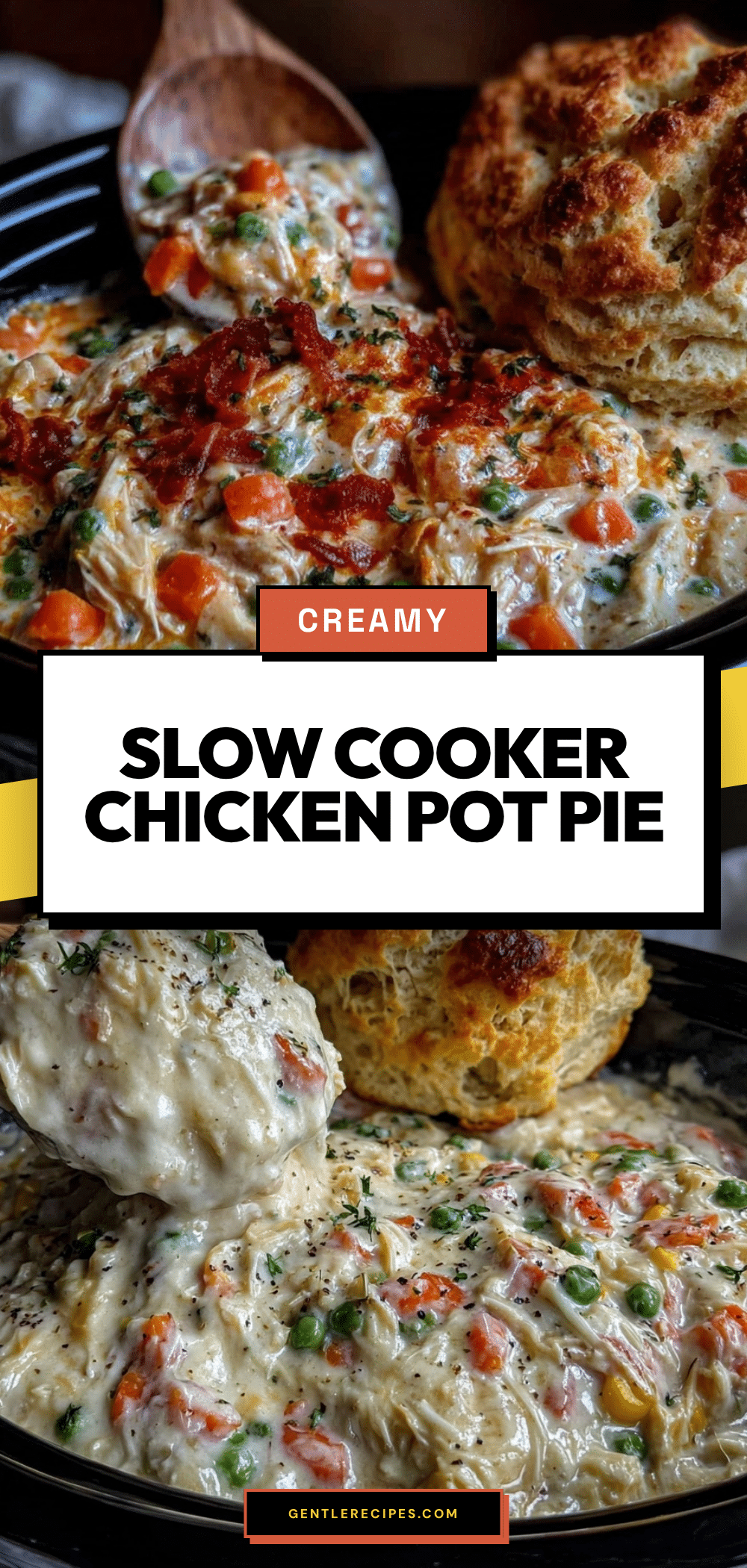 Slow Cooker Chicken Pot Pie Recipe Easy Creamy Comfort Meal 5 slow cooker chicken pot pie recipe
