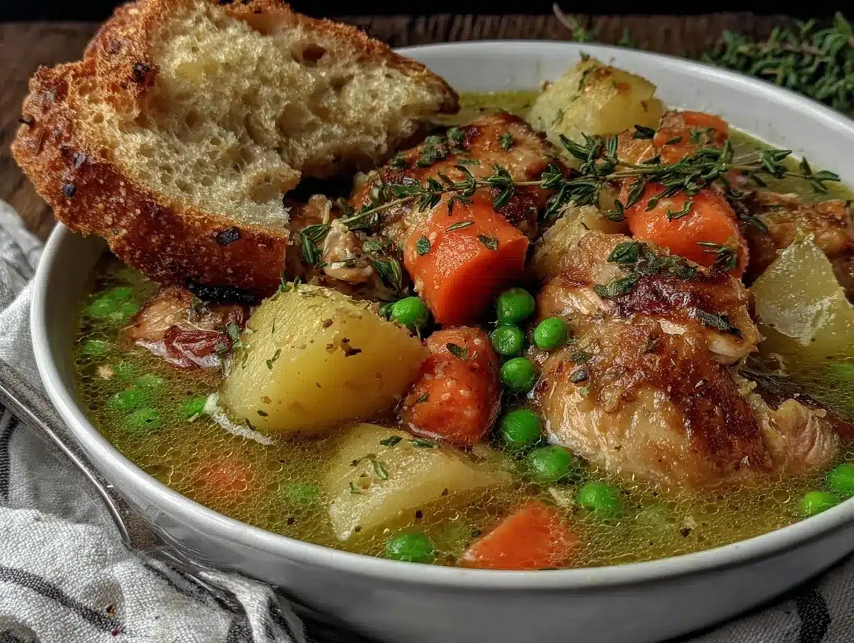 Slow Cooker Chicken Stew Recipe Easy Tender Juicy Chicken in 6 Hours 4 slow cooker chicken stew preparation steps