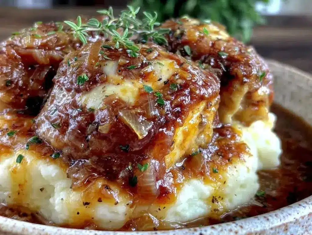 Home 3 slow cooker french onion chicken - featured image