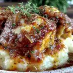 slow cooker french onion chicken - featured image