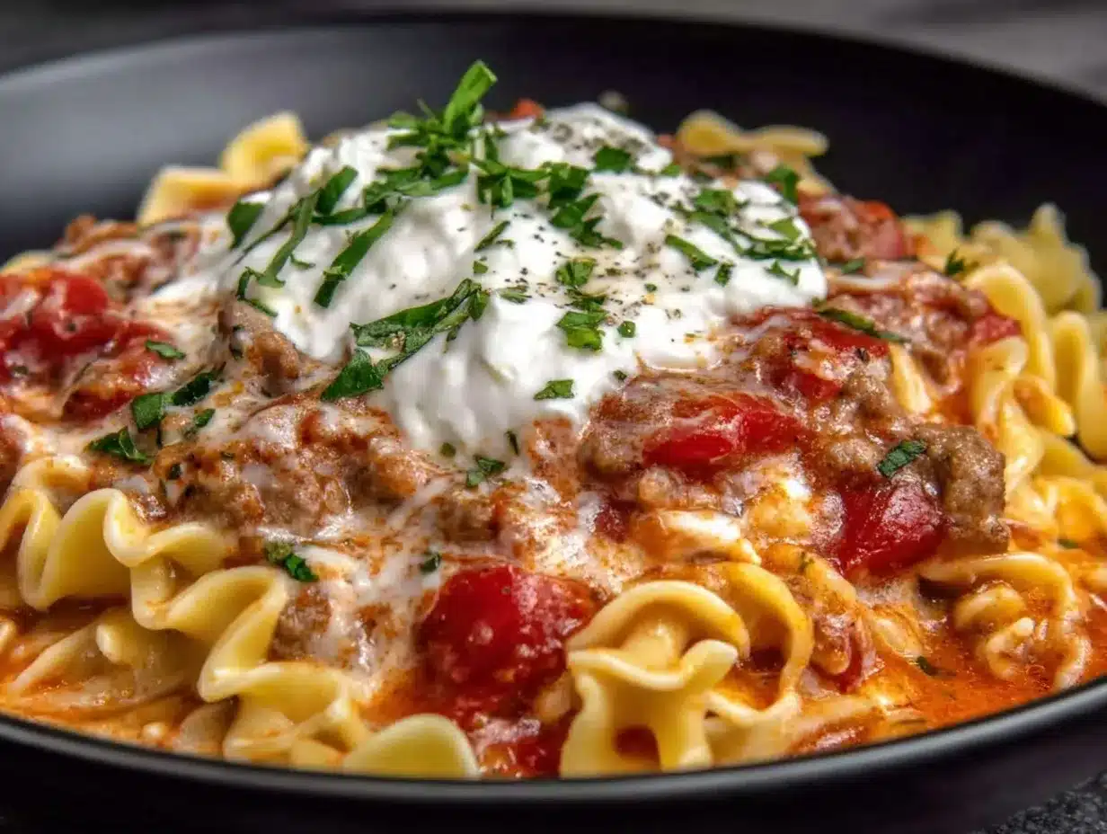 Slow Cooker Lasagna Soup Recipe Easy Hearty Meal Ready in 6 Hours 4 slow cooker lasagna soup preparation steps