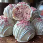 strawberry cheesecake truffles - featured image