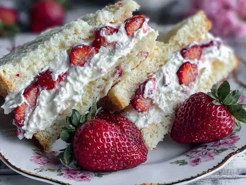 Home 2 strawberry cream sandwiches - featured image