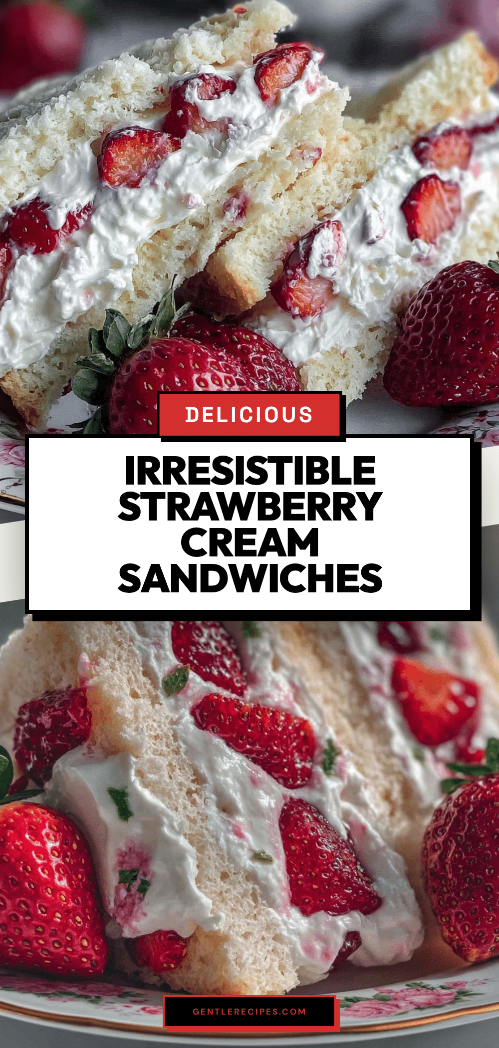 Strawberry Cream Sandwiches Recipe Easy Homemade Tea Time Snack Ideas 5 strawberry cream sandwiches recipe