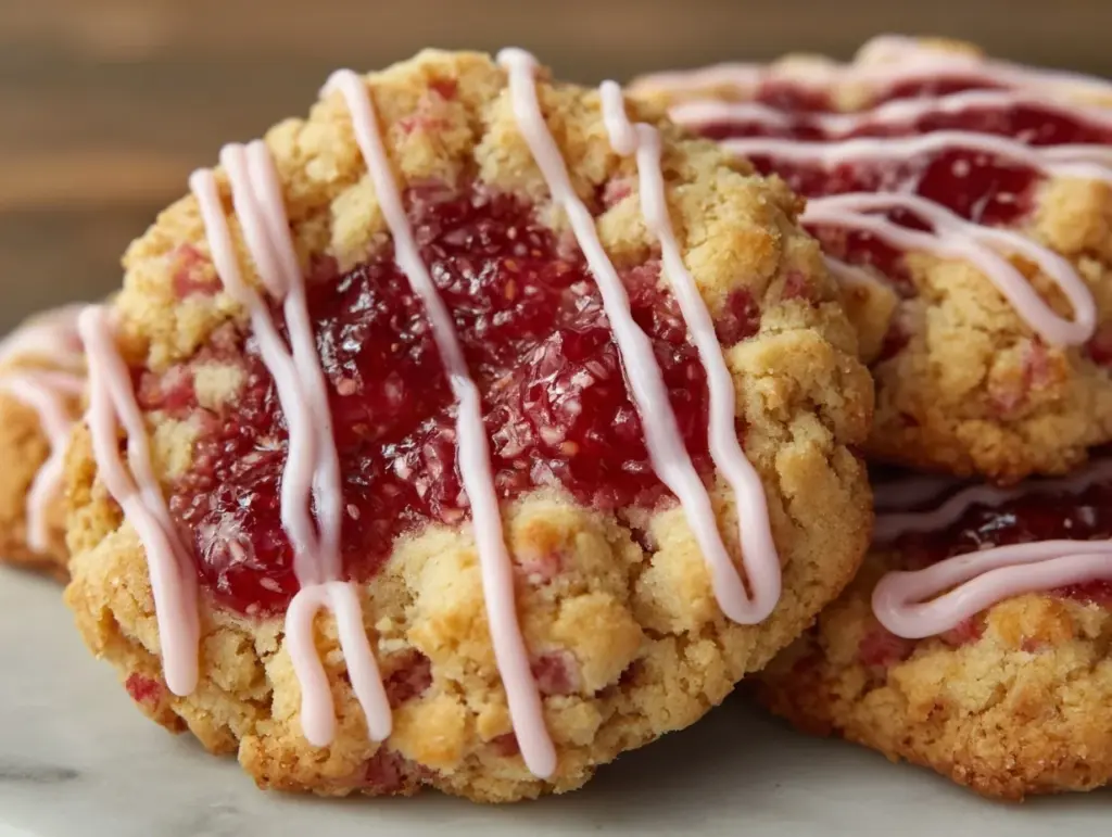 strawberry crunch cookies - featured image