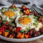 sweet potato breakfast hash with sausage - featured image