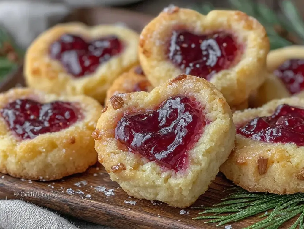 thumbprint heart cookies - featured image