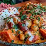 vegan sweet potato and chickpea curry - featured image