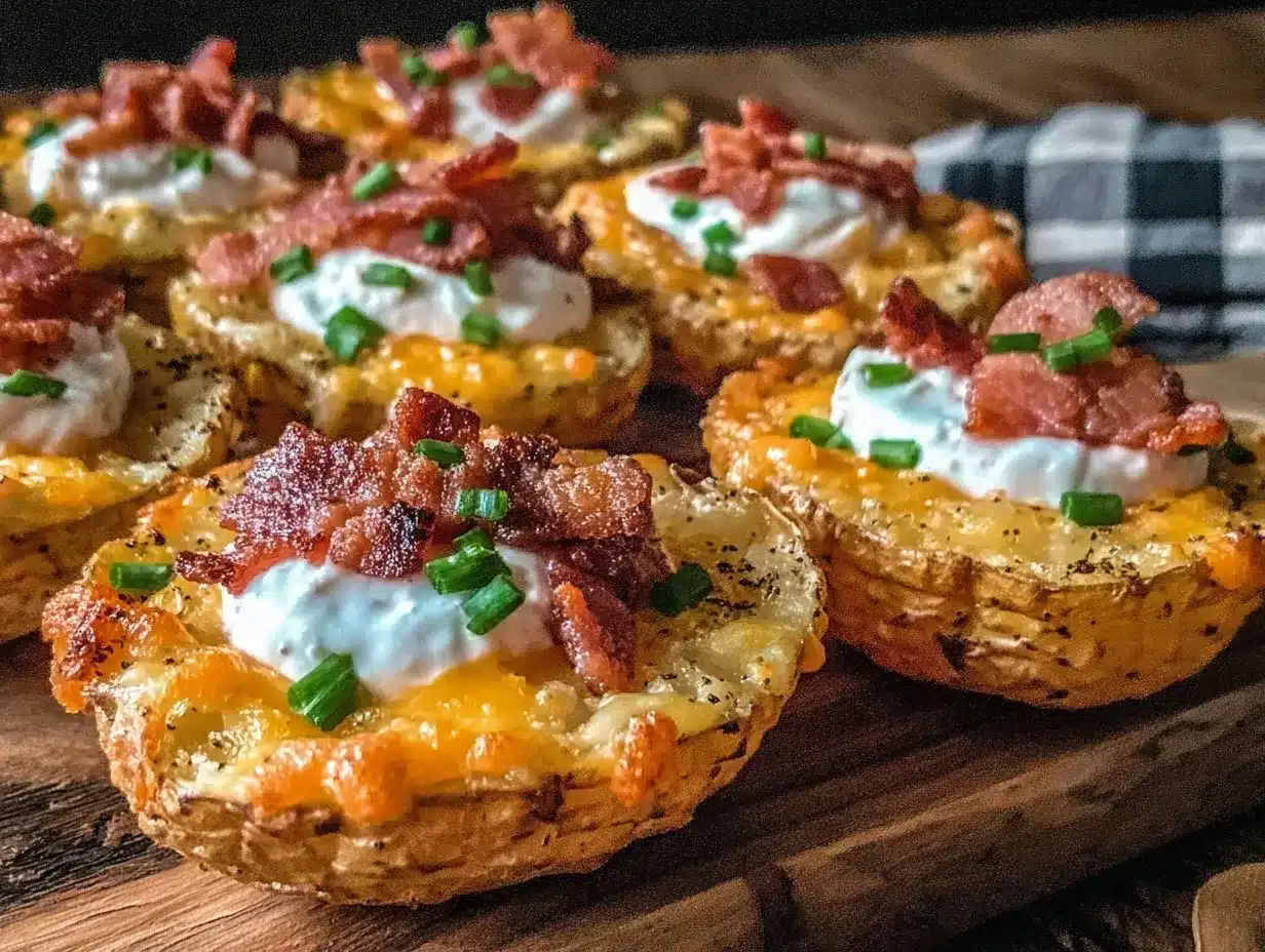 Air Fryer Loaded Potato Skins with Cheddar Bacon Recipe in 25 Minutes 4 Air Fryer Loaded Potato Skins preparation steps