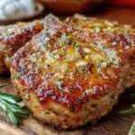 air fryer pork chops garlic herb crust - featured image