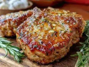 Home 6 air fryer pork chops garlic herb crust - featured image