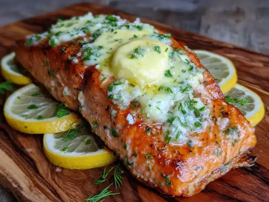 Air Fryer Salmon with Lemon Dill Butter - featured image