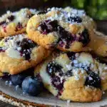 blueberry cheesecake cookies - featured image
