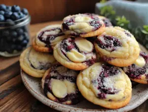 Home 7 blueberry cheesecake swirl cookies - featured image