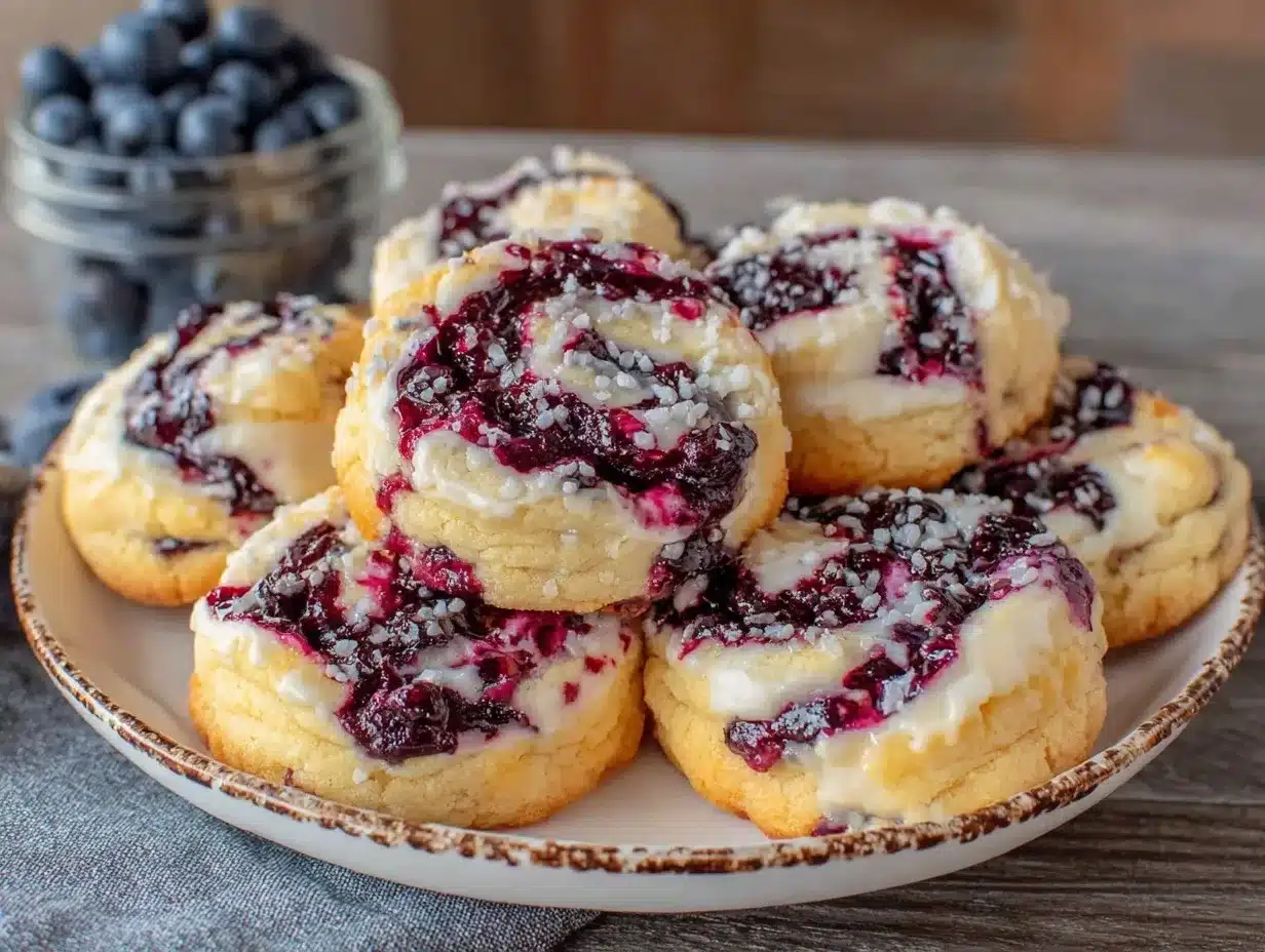 Blueberry Cheesecake Swirl Cookies Recipe Easy Tender Cookies Ready in 30 Minutes 4 blueberry cheesecake swirl cookies preparation steps