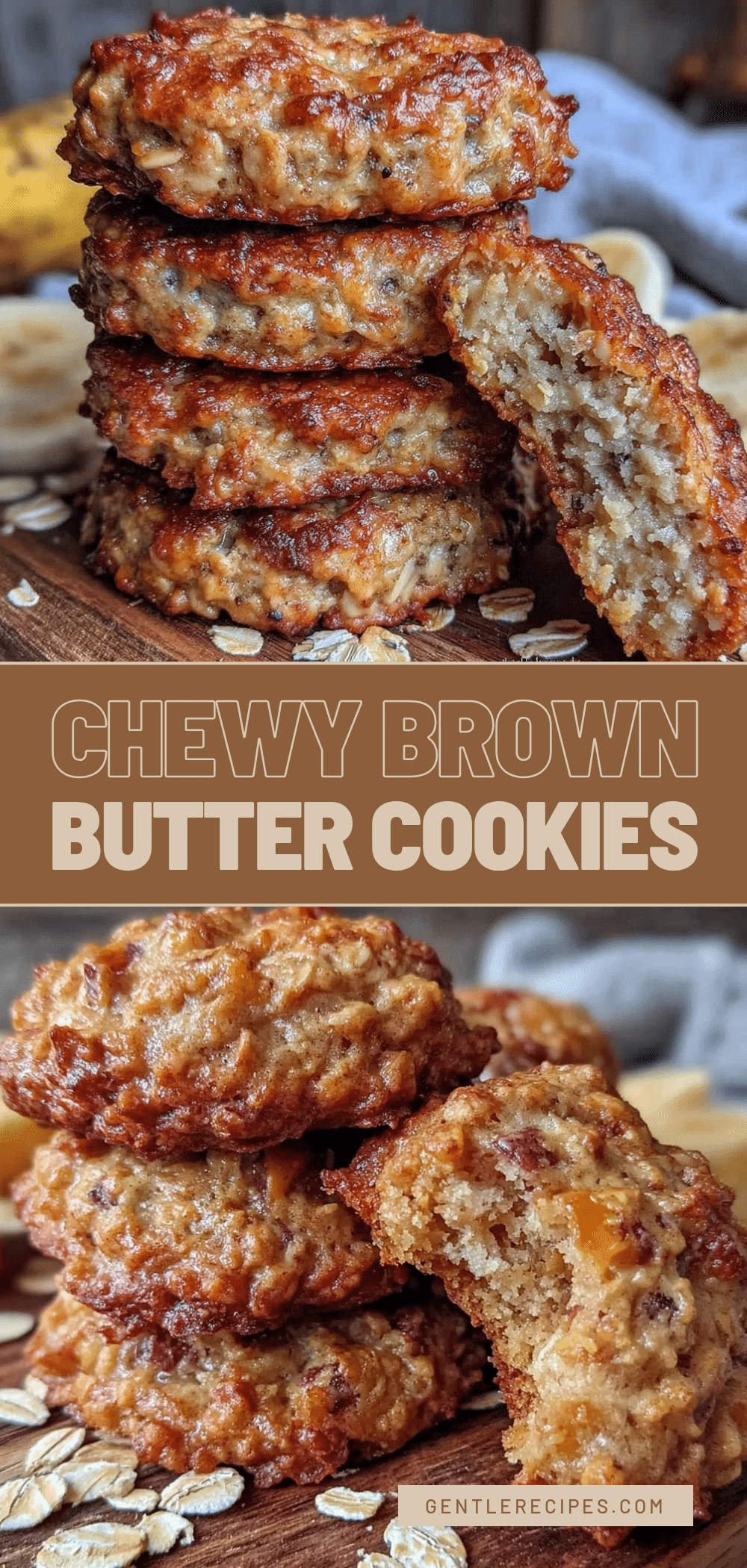 Brown Butter Banana Oat Breakfast Cookies Easy 5-Ingredient Wholesome Recipe 5 brown butter banana oat breakfast cookies recipe