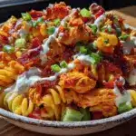buffalo chicken pasta salad - featured image