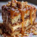 caramel toffee crunch cake - featured image