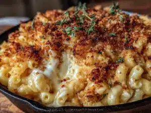 Home 5 cast iron skillet mac and cheese with crispy topping - featured image