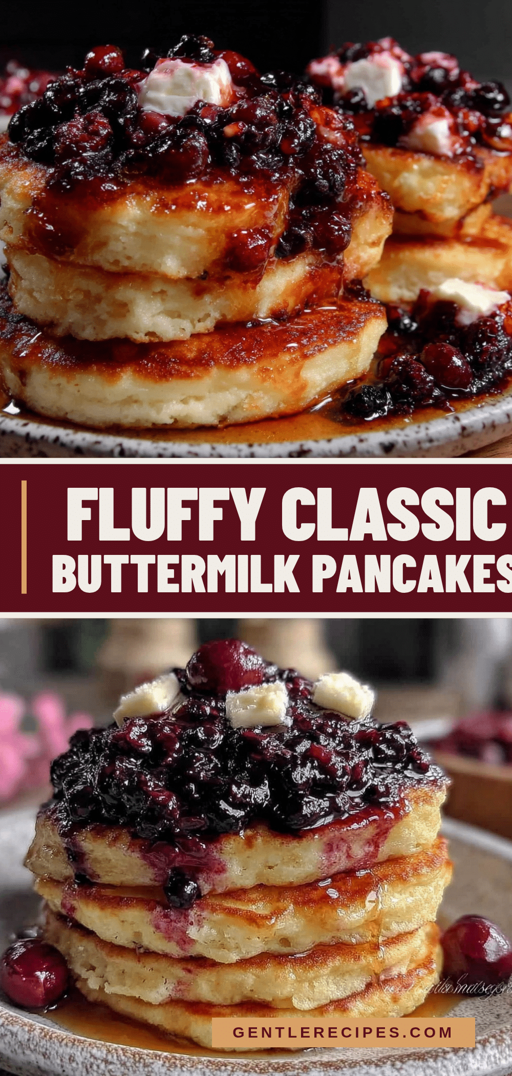Classic Buttermilk Pancakes with Blueberry Compote Easy Recipe in 30 Min 5 classic buttermilk pancakes with blueberry compote recipe