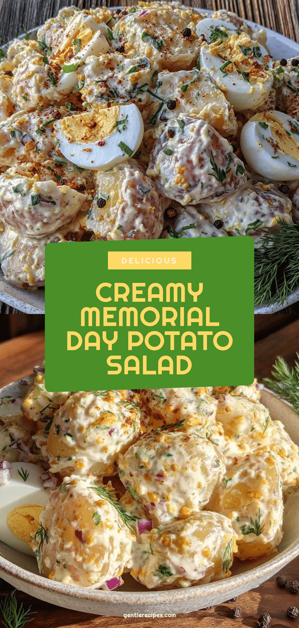 Classic Creamy Potato Salad with Hard-Boiled Eggs Easy Memorial Day Recipe 5 classic creamy potato salad recipe