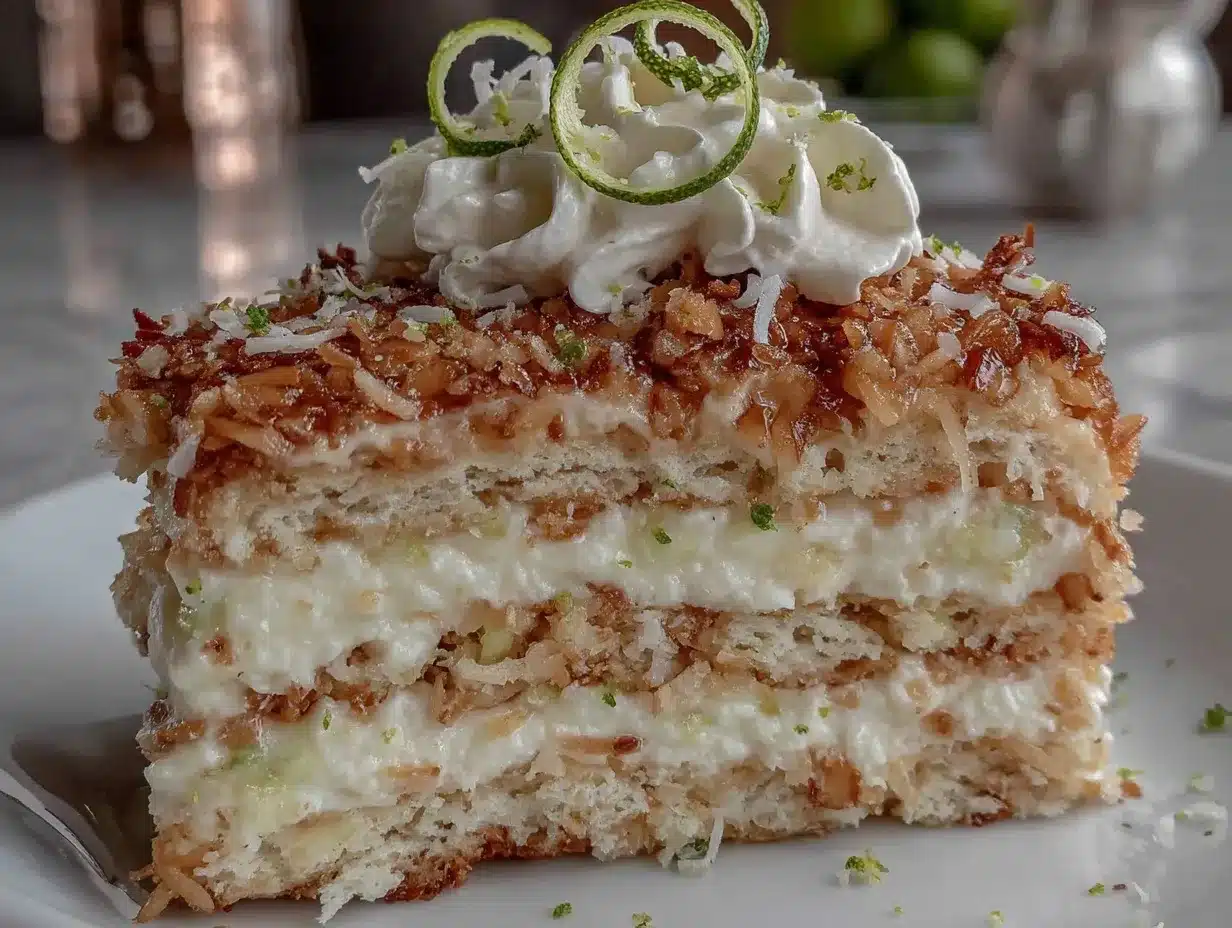 Coconut Lime Icebox Cake Recipe Easy Refreshing Summer Dessert 4 coconut lime icebox cake preparation steps