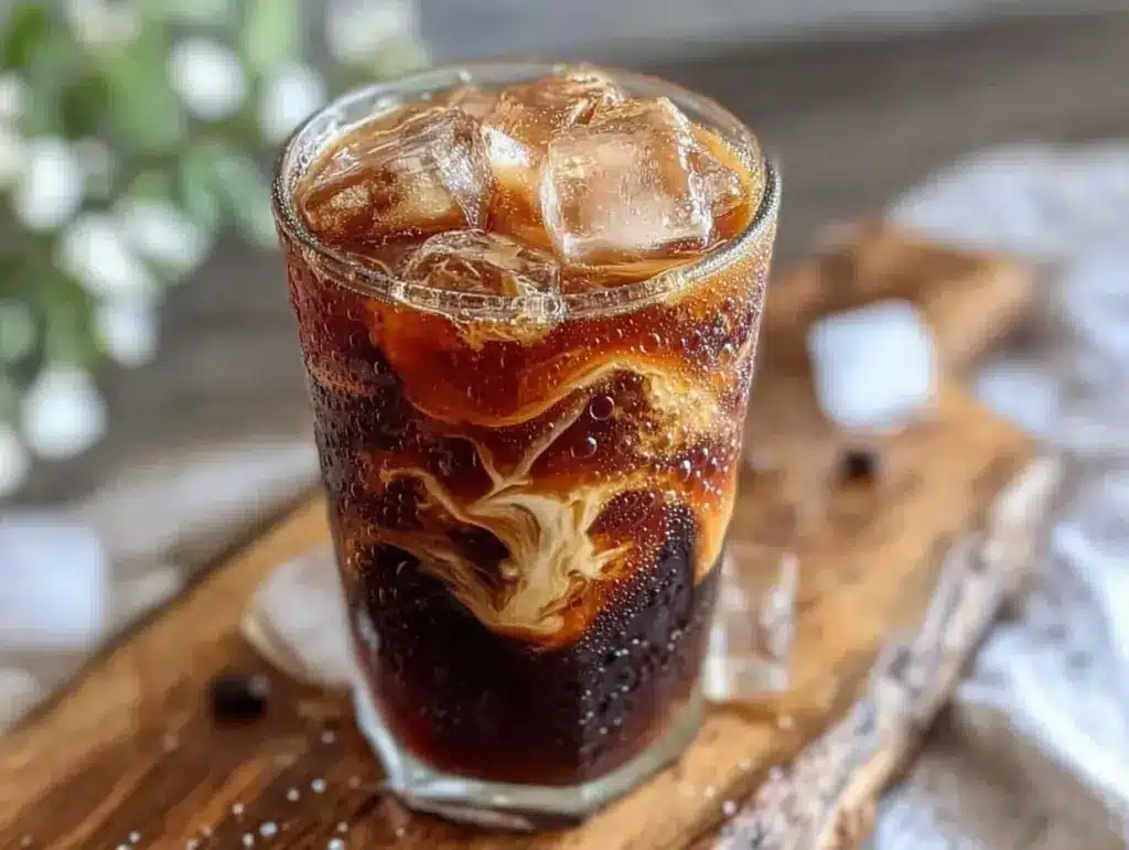 cold brew iced coffee with vanilla sweet cream - featured image