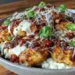 cottage cheese chicken parm bowl - featured image