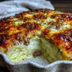 creamed cabbage and ground beef casserole - featured image