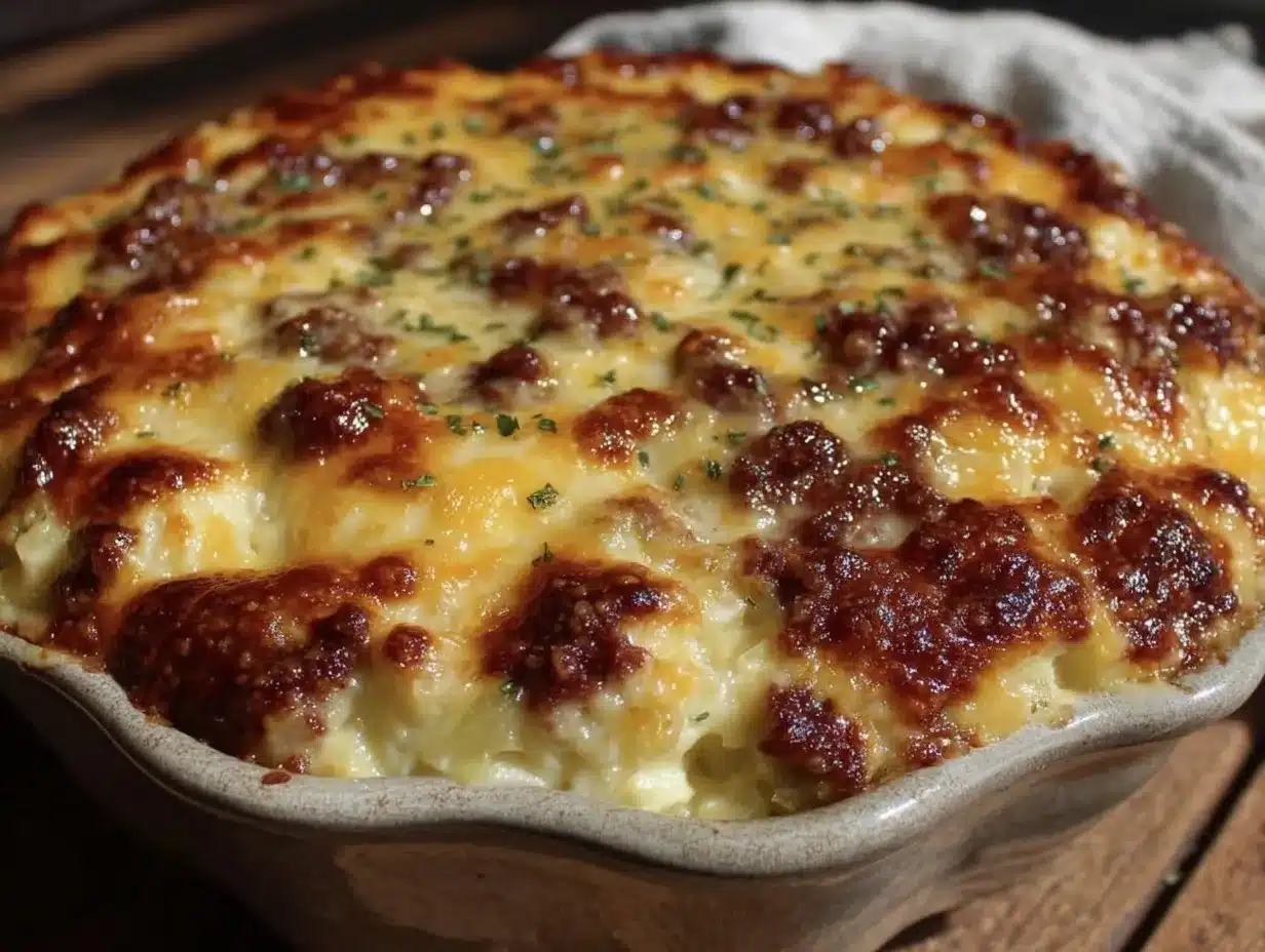 Creamed Cabbage and Ground Beef Casserole Recipe Easy Homemade Golden Crust 4 creamed cabbage and ground beef casserole preparation steps