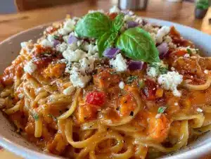 Home 4 creamy roasted red pepper pasta - featured image
