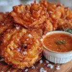 crispy air fryer blooming onion - featured image