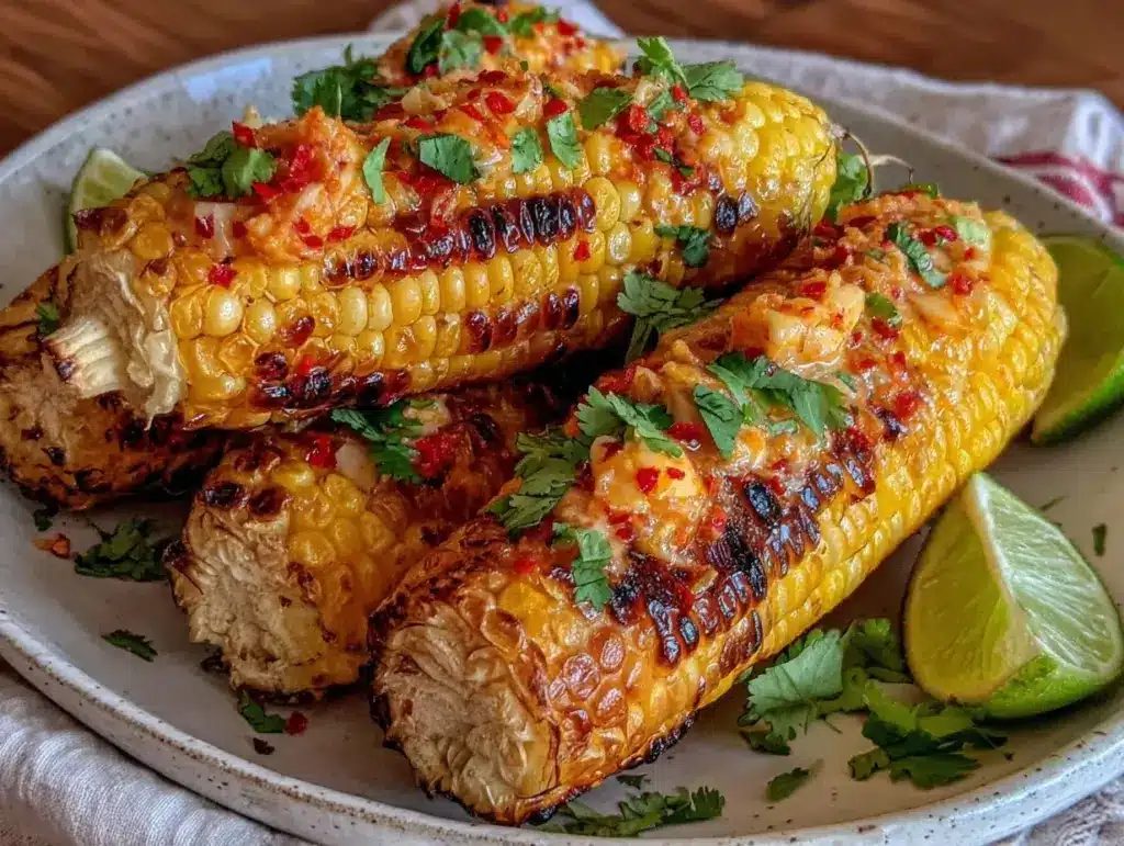crispy air fryer corn on the cob - featured image