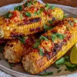 crispy air fryer corn on the cob - featured image