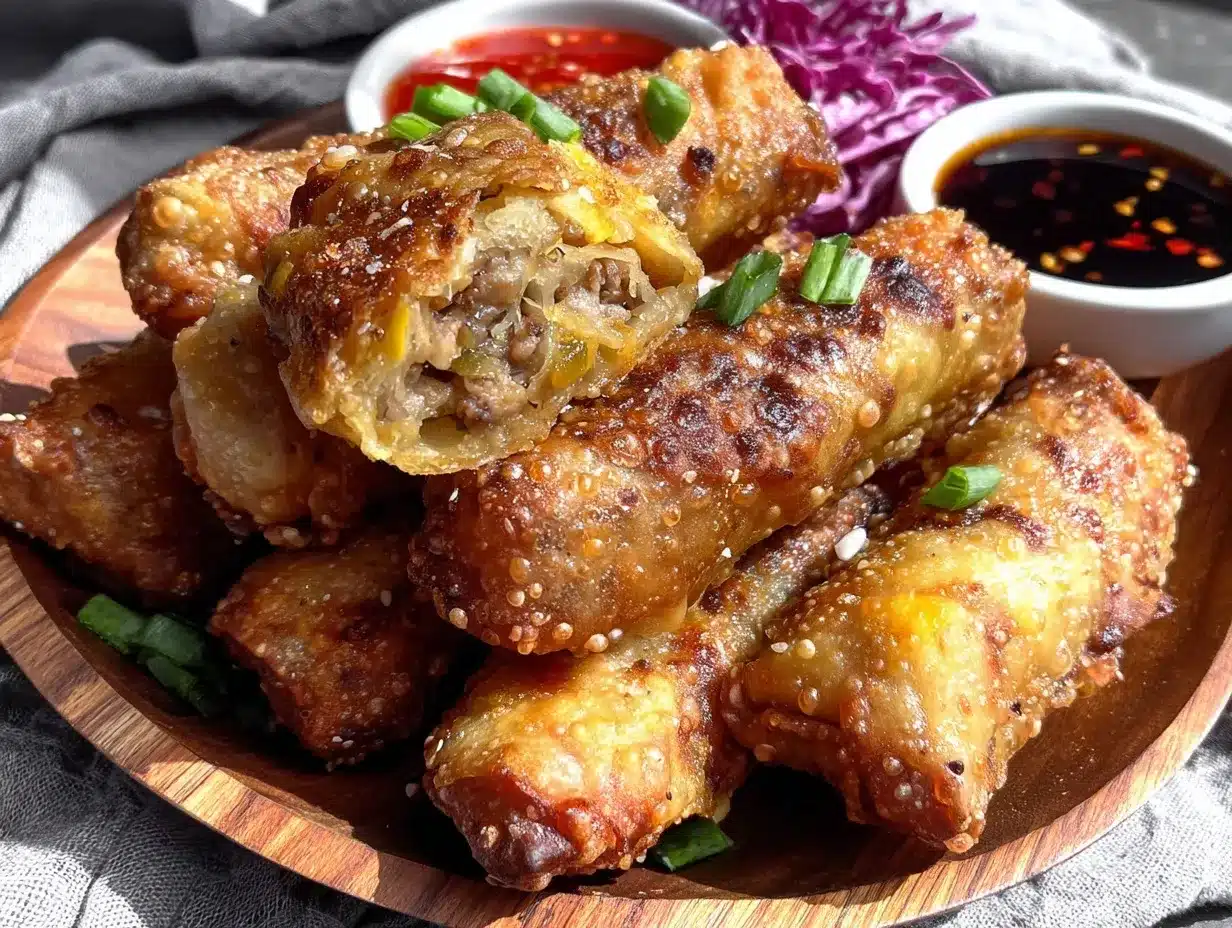 Crispy Air Fryer Egg Rolls with Pork Cabbage Filling Ready in 25 Minutes Easy Recipe 4 crispy air fryer egg rolls preparation steps