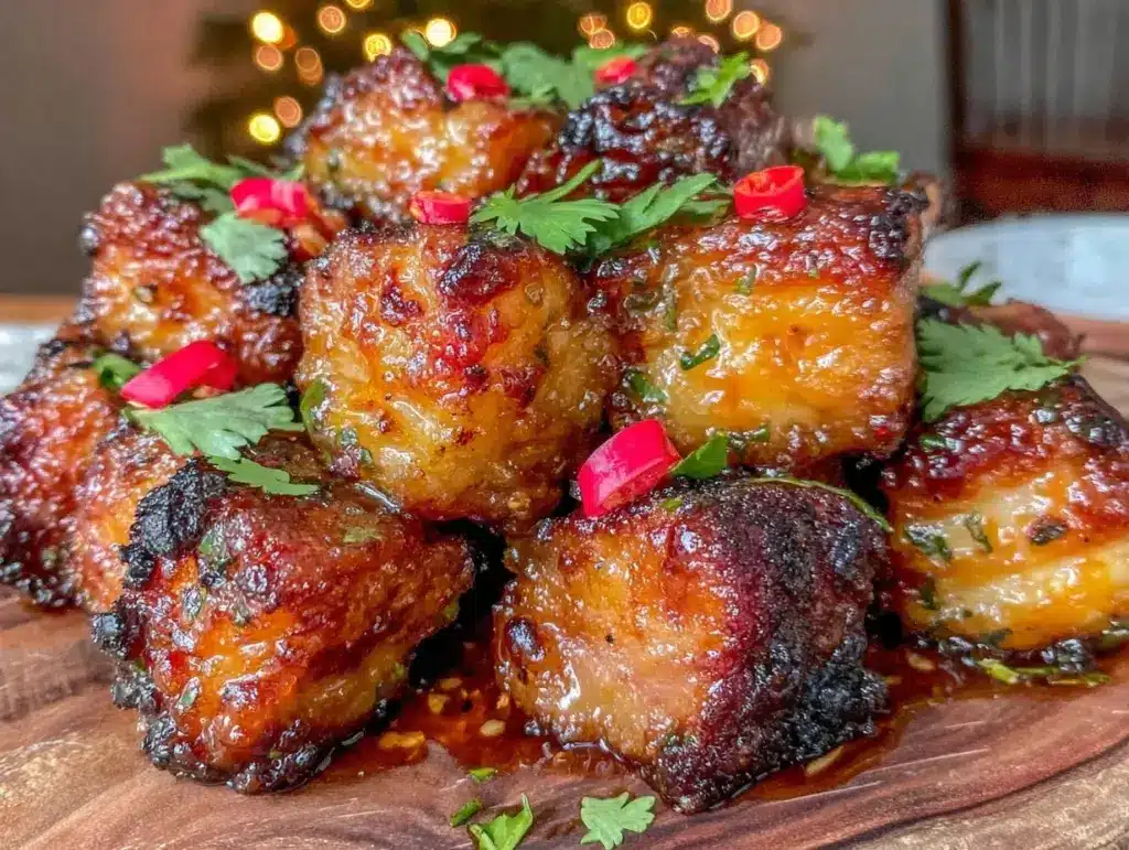 crispy air fryer pork belly bites - featured image