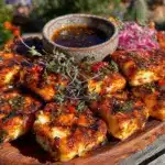 crispy grilled halloumi skewers - featured image