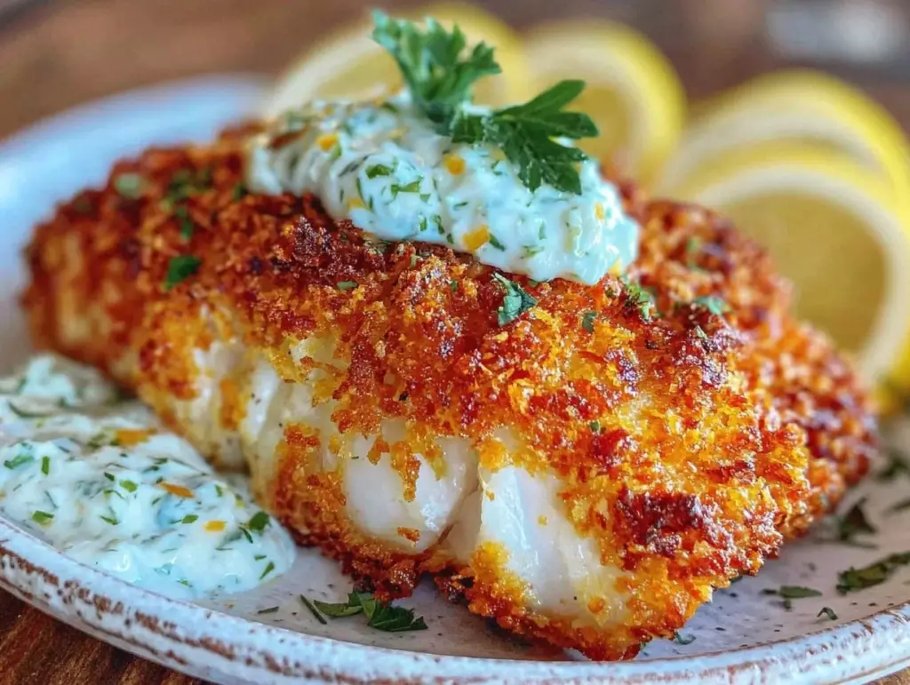 crispy panko baked cod - featured image