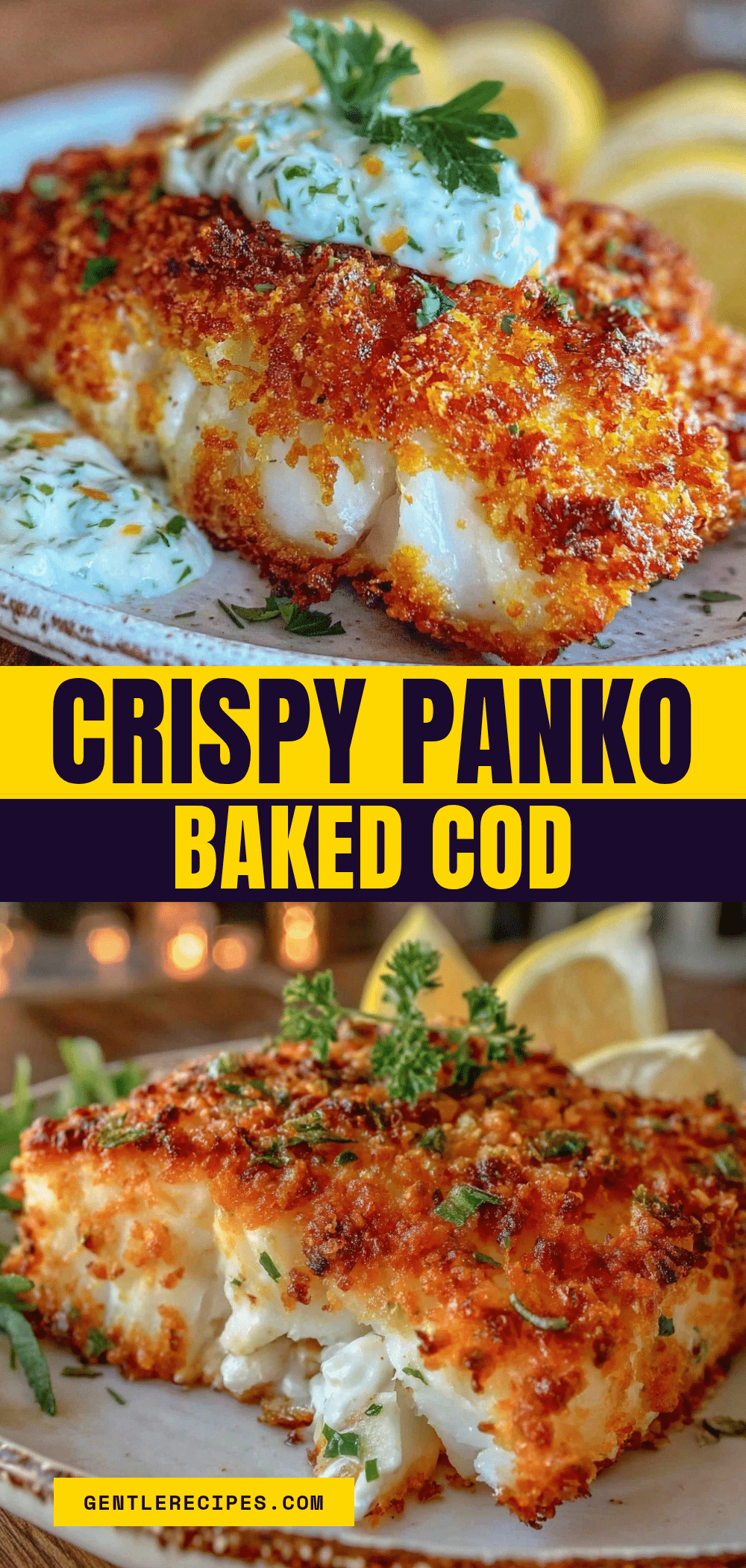 Crispy Panko Baked Cod Recipe Easy Zesty Lemon Herb Sauce 5 crispy panko baked cod recipe