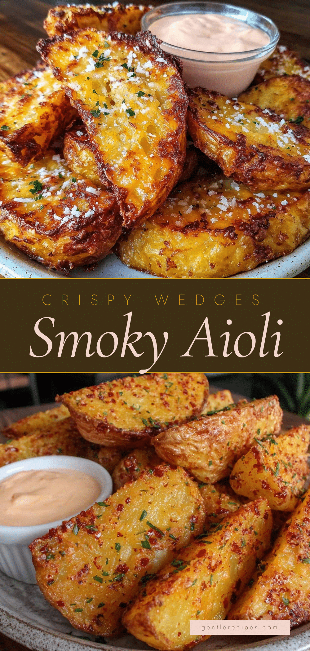 Crispy Potato Wedges Oven-Baked Recipe with Easy Smoky Aioli Dip 5 crispy potato wedges oven-baked recipe