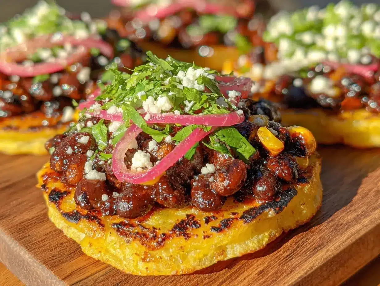 Crispy Toasted Corn and Black Bean Tacos Recipe Easy Homemade Tacos with Pickled Onion 4 crispy toasted corn and black bean tacos preparation steps