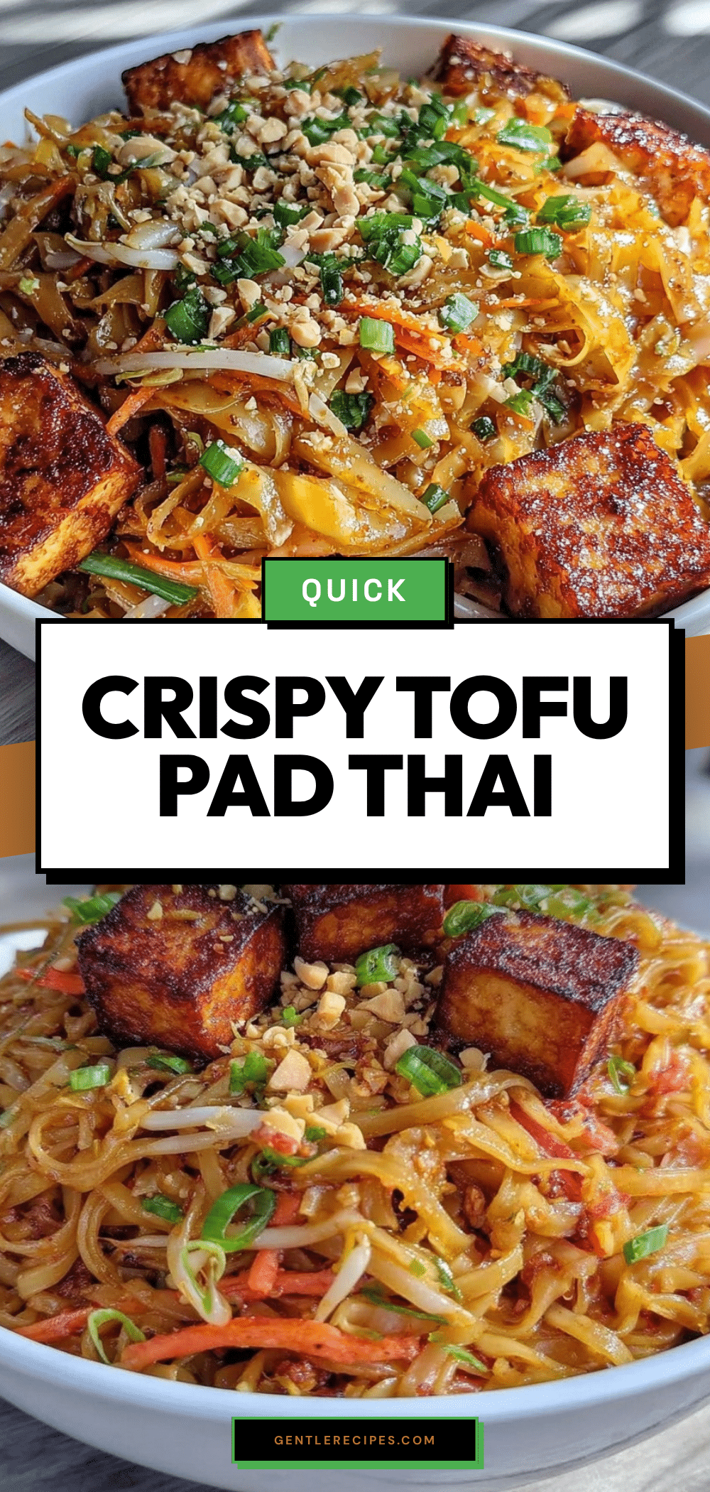 Crispy Tofu Pad Thai Recipe Easy 15-Minute Tamarind Sauce Meal 5 crispy tofu pad thai recipe