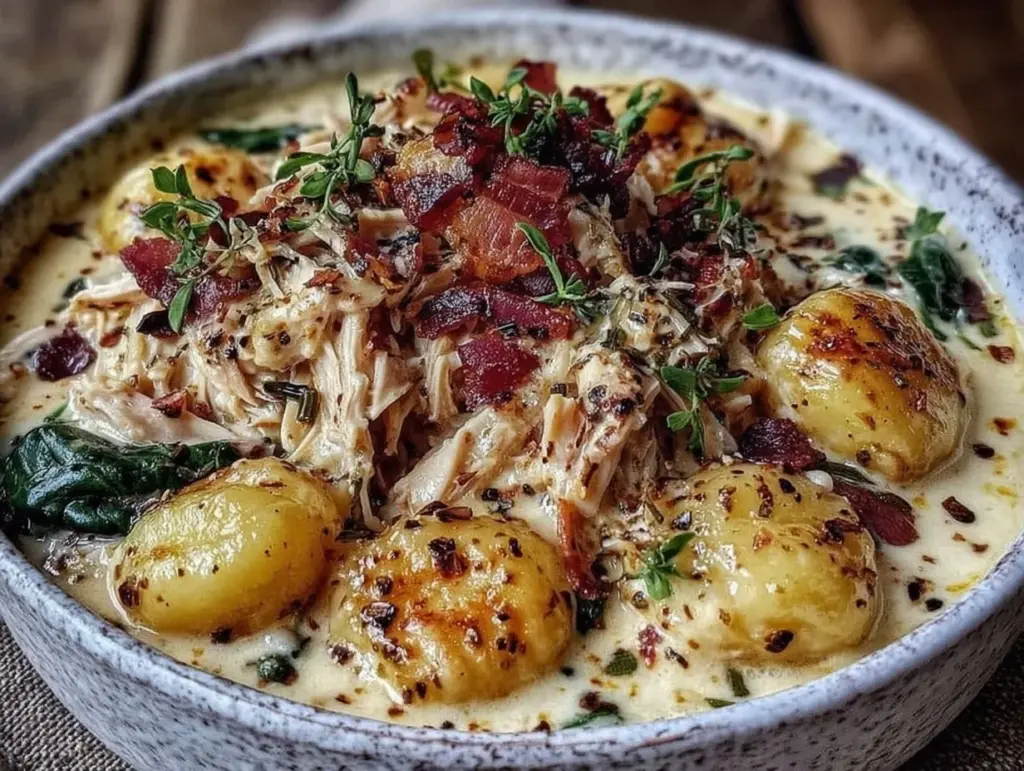 Home 2 crockpot creamy chicken and gnocchi soup - featured image