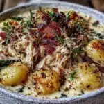 crockpot creamy chicken and gnocchi soup - featured image