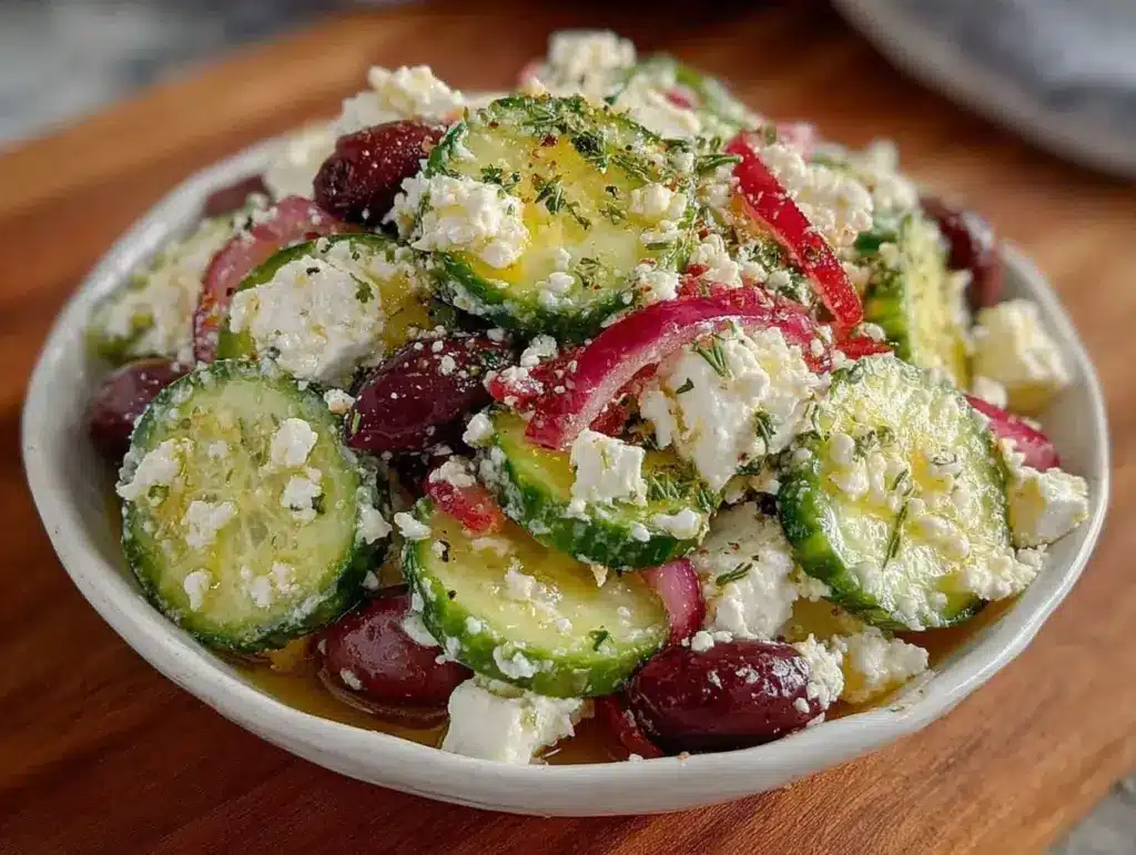 cucumber feta salad - featured image