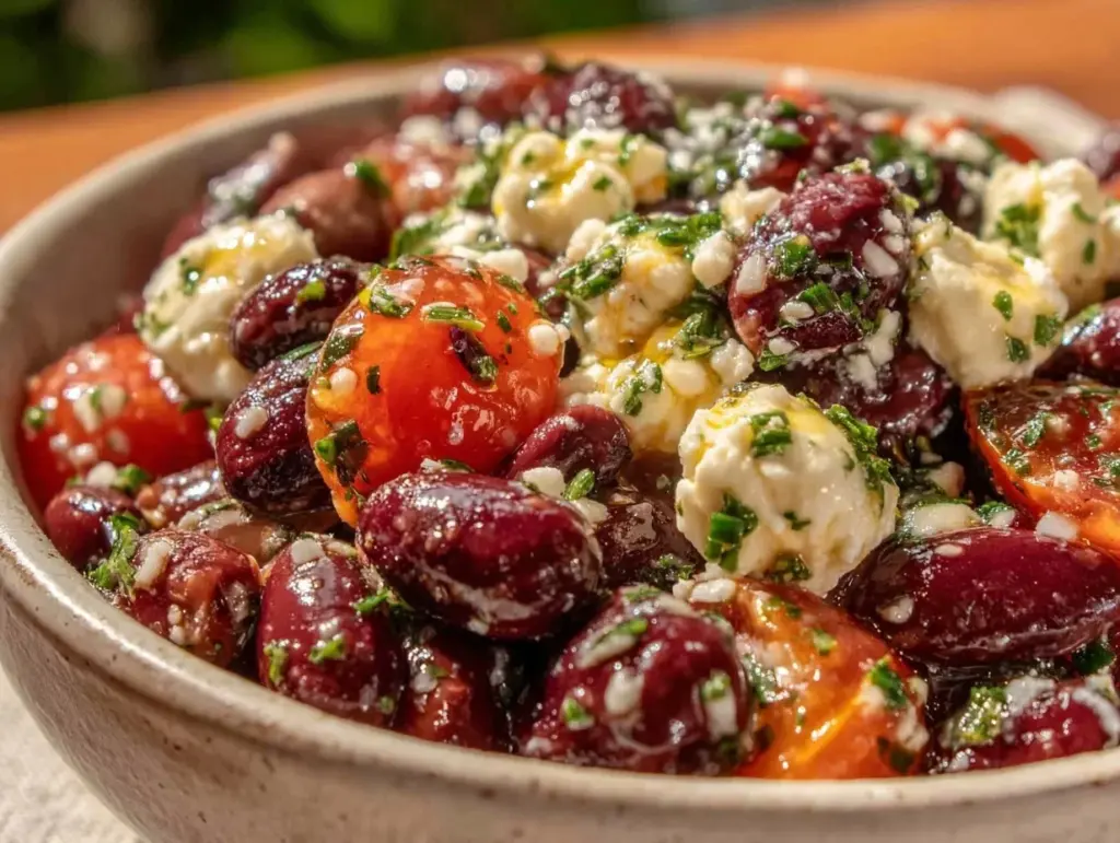 Home 1 dense bean salad with feta - featured image