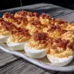 deviled eggs with crispy bacon - featured image